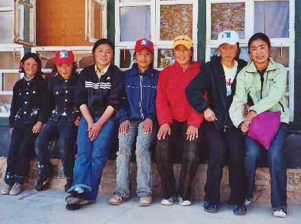 seven sisters at the Child Haven home in Tibet