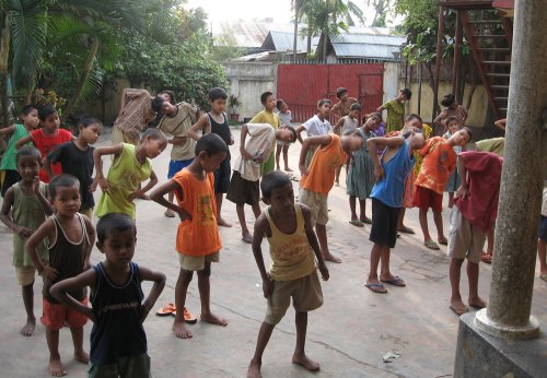 exercises in the yard at Chittagong